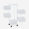 Carrito verdulero con ruedas para cocina con 5 cestas giratorias Avet Plus Stock