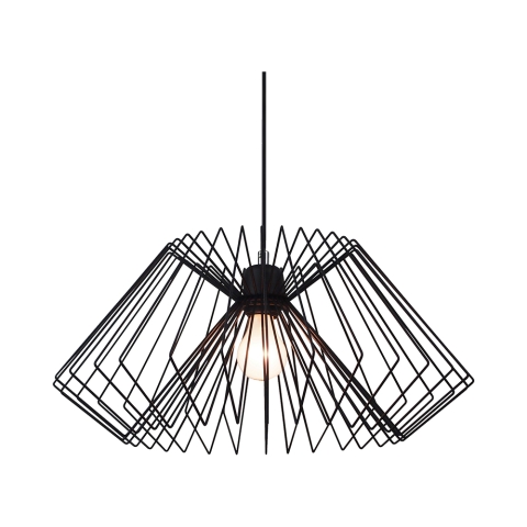 Lámpara colgante moderna de metal negro trenzado con cable ajustable Ø50 Spider Promoción