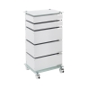 Cajonera moderna con ruedas para oficina 5 cajones y estante de vidrio Easy 5/C Promoción