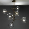 Lámpara de techo con 6 luces de metal y vidrio Andromeda Oferta