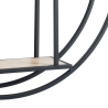 Estante mural redondo Ø60cm de metal y roble con 3 baldas Vanity Oferta