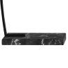 Lámpara de pie arco de metal negro con base de mármol h205 cm Stelo Rebajas