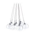 Lámpara de techo moderna con 10 luces y esferas transparentes Bubbles Promoción