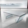 Mesa de centro de cristal 110x55 cm con compartimento para revistas Pyramid Venta