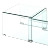 Set de 2 mesas auxiliares de salón de vidrio transparente diseño curvado San Oferta