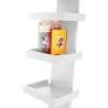 Estantería de pared moderna de diseño con 5 estantes h155cm Erie White Oferta