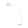 Lámpara de pie arqueada de metal blanco con base de mármol h160 cm Moines Promoción