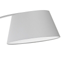 Lámpara de pie arqueada de metal blanco con base de mármol h160 cm Moines Oferta