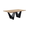 Mesa de comedor moderna 200x100 cm con base geométrica para 8 personas Dabliu Promoción
