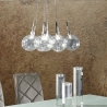 Lámpara de techo moderna con 10 luces y esferas transparentes Bubbles Rebajas