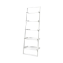Librería de pared blanca moderna en forma de escalera con 5 estantes h193cm Peoria Promoción