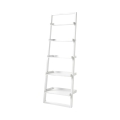 Librería de pared blanca moderna en forma de escalera con 5 estantes h193cm Peoria Promoción