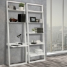 Librería de pared blanca moderna en forma de escalera con 5 estantes h193cm Peoria Venta