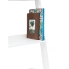 Librería de pared blanca moderna en forma de escalera con 5 estantes h193cm Peoria Oferta