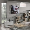 Lámpara de pie arco de metal blanca h175 cm Norman Venta
