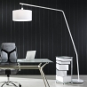 Lámpara de pie arco de metal blanca h175 cm Norman Rebajas
