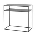 Consola de entrada moderna 80x40 cm con 2 estantes de metal antracita Omaha Promoción