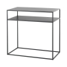 Consola de entrada moderna 80x40 cm con 2 estantes de metal antracita Omaha Promoción