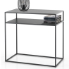 Consola de entrada moderna 80x40 cm con 2 estantes de metal antracita Omaha Oferta