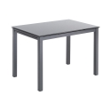 Mesa de cocina extensible con tapa de vidrio 110-170x76cm Cleve Oferta
