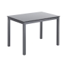 Mesa de cocina extensible con tapa de vidrio 110-170x76cm Cleve Oferta