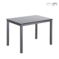 Mesa de cocina extensible con tapa de vidrio 110-170x76cm Cleve Promoción