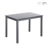 Mesa de cocina extensible con tapa de vidrio 110-170x76cm Cleve Promoción
