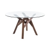 Mesa de comedor cocina redonda Ø137cm con tapa de vidrio 6 plazas Fort Promoción