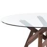 Mesa de comedor cocina redonda Ø137cm con tapa de vidrio 6 plazas Fort Venta
