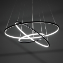 Lámpara colgante LED con anillos entrelazados Ø80 cm Kering Venta