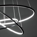 Lámpara colgante LED con anillos entrelazados Ø80 cm Kering Rebajas