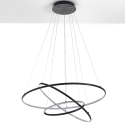 Lámpara colgante LED con anillos entrelazados Ø80 cm Kering Descueto