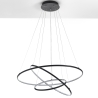 Lámpara colgante LED con anillos entrelazados Ø80 cm Kering Descueto