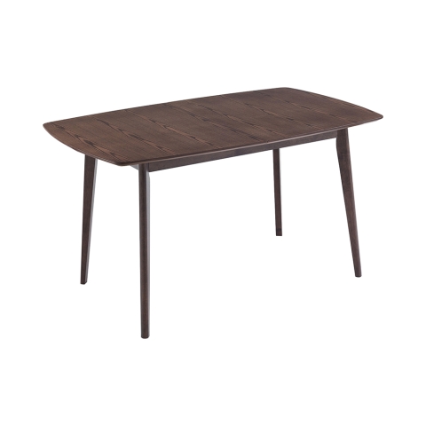 Mesa de comedor extensible 120-150x75cm en nogal oscuro Cayer Promoción