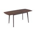 Mesa de comedor extensible 120-150x75cm en nogal oscuro Cayer Venta