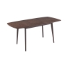 Mesa de comedor extensible 120-150x75cm en nogal oscuro Cayer Venta