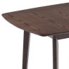 Mesa de comedor extensible 120-150x75cm en nogal oscuro Cayer Oferta