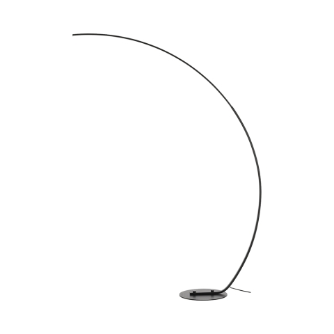 Lámpara de pie arco de aluminio negro mate con LED h175 cm Nampa Promoción