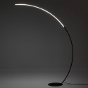 Lámpara de pie arco de aluminio negro mate con LED h175 cm Nampa Venta