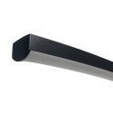 Lámpara de pie arco de aluminio negro mate con LED h175 cm Nampa Descueto