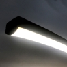 Lámpara de pie arco de aluminio negro mate con LED h175 cm Nampa Rebajas