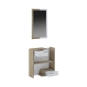 Mueble recibidor de madera con espejo, 2 cajones y estantes Most Wood Oferta