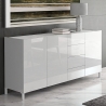 Aparador para salón blanco efecto mármol Made in Italy Durham Venta