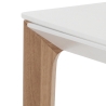 Mesa de comedor extensible moderna 120-180x80cm blanco y madera Komodo Catálogo