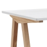 Escritorio oficina blanco y roble estilo escandinavo 120x76x60 cm Milton Oferta