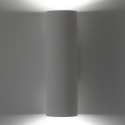 Aplique de pared moderno cilíndrico de yeso blanco Tony-B Descueto