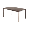 Mesa de comedor extensible 160-240x90cm en madera de nogal oscuro Komodo Wood Promoción
