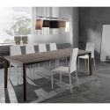 Mesa de comedor extensible 160-240x90cm en madera de nogal oscuro Komodo Wood Oferta
