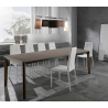 Mesa de comedor extensible 160-240x90cm en madera de nogal oscuro Komodo Wood Oferta