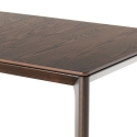 Mesa de comedor extensible 160-240x90cm en madera de nogal oscuro Komodo Wood Rebajas